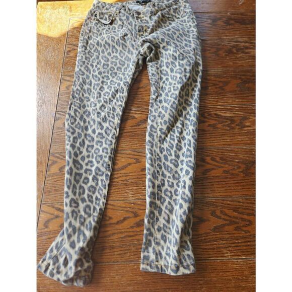 JUDY BLUE LEOPARD PRINT SKINNY FIT PANTS sz 7/28 - Picture 1 of 4